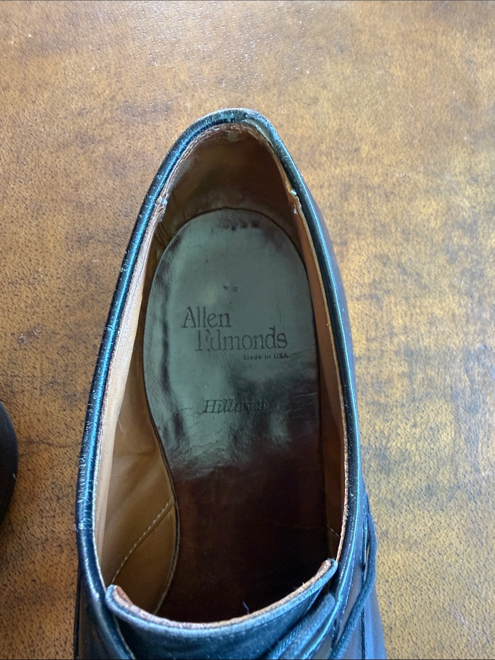 Allen Edmonds Black Split-Toe Lace-Up Shoes - Picture 6 of 9